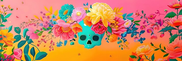 Obraz premium Calavera Sugar Skull for Dia de los Muertos (Day of the Dead)