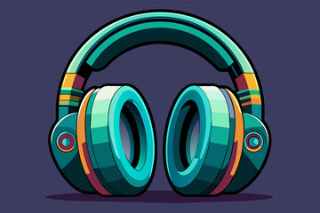 a pair of headphones with a blue background, pairnoise-canceling headphones, emphasizing their sleek form and technological prowess