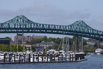 tobin bridge in boston, massachusetts, usa