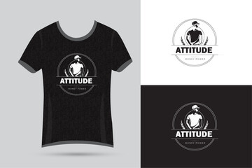 boys attitude t-shirt design print ready 