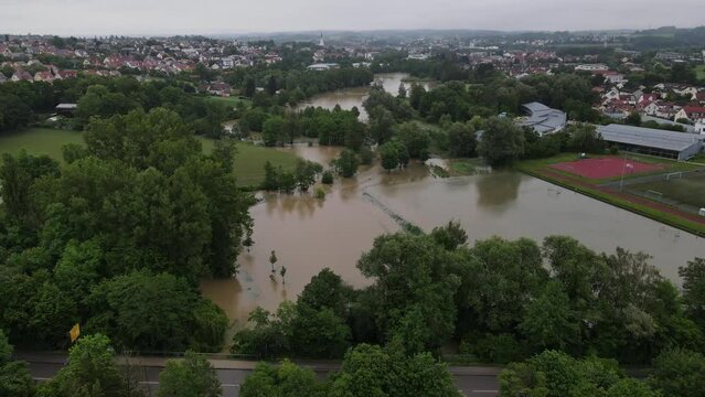Pfaffenhofen Ilm as one of the city which was injured by the water flood in 2024