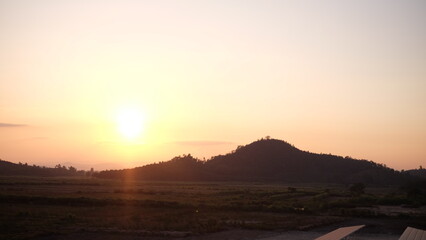 sunset in the mountains