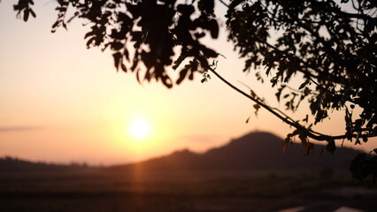 sunset in the mountains