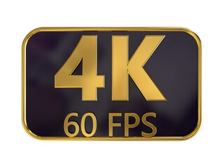 3D 4K 60 FPS rendering with golden material 