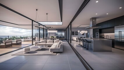Obraz premium designed 3D renderings for a comfortable small home interior