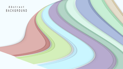 Minimal geometric shapes and lines in pastel green, blue, pink