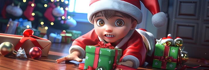 Christmas concept  with festive ornaments and decorations