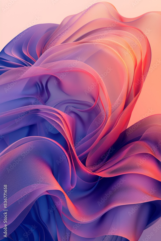 Poster chic abstract geometric lines on gradient background for branding