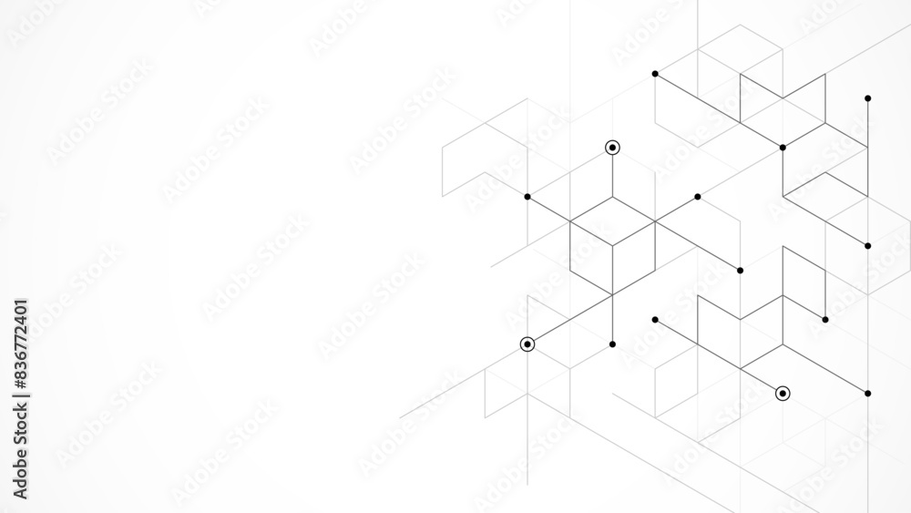 Poster Creative idea of modern design with abstract geometric background. Minimalistic vector texture with linear pattern