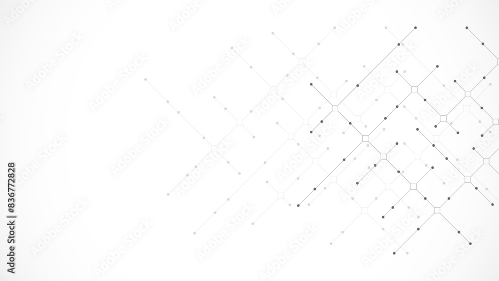 Poster abstract vector texture with dots and lines. creative idea of modern design with geometric technolog