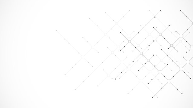 Abstract vector texture with dots and lines. Creative idea of modern design with geometric technology background