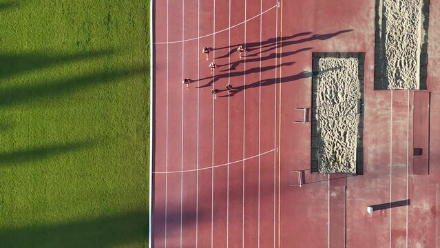 Joggers at the track