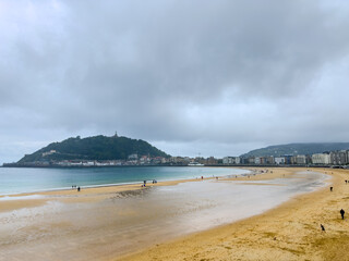 Spectacular photo of the paya de la concha in san sebastian