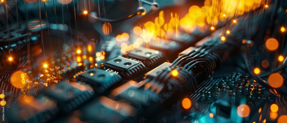 Poster optimizing data transmission with structured cabling and switches.