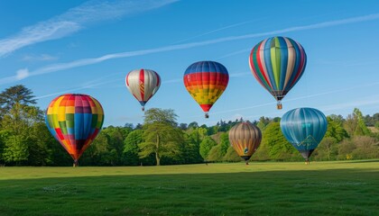 Obraz premium Spectacular Hot Air Balloon Festival Takes Flight in the Chilterns ANOB