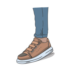 An energetic vector illustration featuring a collection of sporty sneakers, ideal for fitness enthusiasts and athletes seeking both style and functionality.