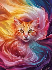 Abstract Elegance of a Feline
