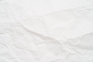White grunge wrinkled paper textured background.