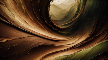 Create an abstract background with multiple textured layers in earthy tones such as brown, beige,...