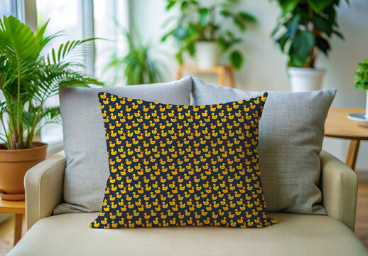 Minimalist Rectangle Pillow Mockup Template