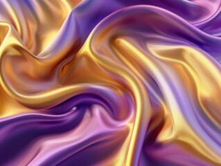 Fototapeta premium Close-up of purple and gold fabric