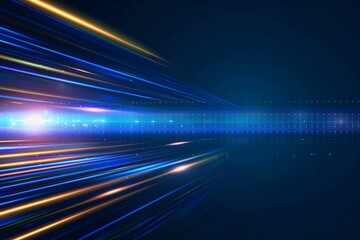 Fototapeta premium Illustration of Light Ray, Stripe Line With Blue Light, Speed Motion Background.