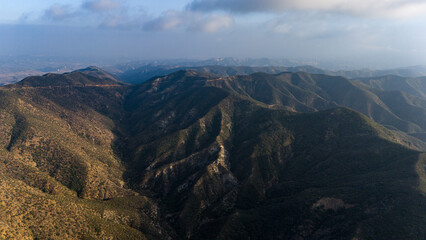 Aerial View of Mountains near Whitaker Peak, Angeles National Forest, California