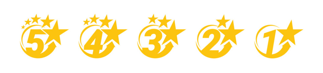 Obraz premium Star rating. star Symbol or emblem. vector illustration