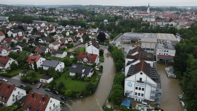 Pfaffenhofen Ilm as one of the city which was injured by the water flood in 2024