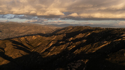 Dramatic Storm Clouds over Simi Hills at Sunset, Ventura County, California