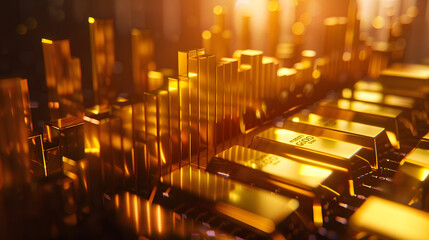 The market share of gold is shown in the bar graph