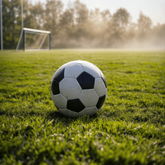 Fototapeta premium soccer ball on grass