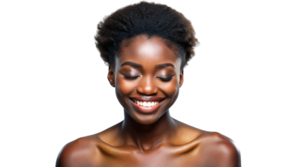 Close-up portrait of a smiling African American woman