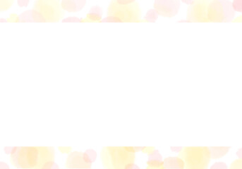 ホワホワのあたたかみのある丸い水彩フレーム背景