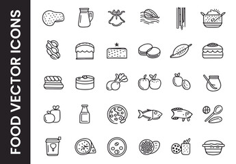 Food Icons Set Vector Design 