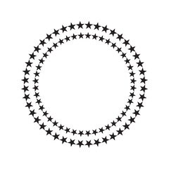 Stars in circle icon template black color editable. Stars in circle symbol vector sign isolated on white background.  eps10