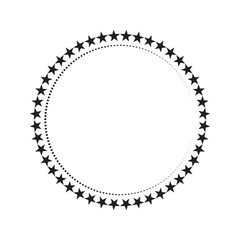 Stars in circle icon template black color editable. Stars in circle symbol vector sign isolated on white background.  eps10