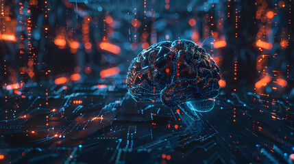 Background in artificial intelligence style, futuristic digital backdrop. AI Generated