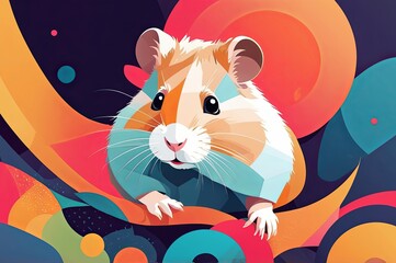 Abstract, in image of a hamster