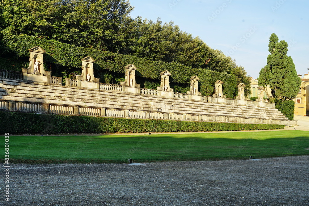 Wall mural states of the amphitheater in the boboli garden; florence, italy