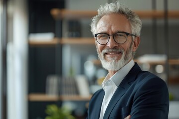 Businessman posing formally