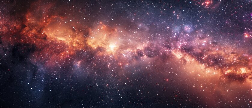  Immersive HDRI Space Panorama with Nebula Stars and  Environment Map.