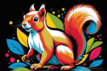Pop Art, an image of a squirrel © AungMyintMyat