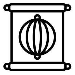 Chinese New Year Icon in Line Style