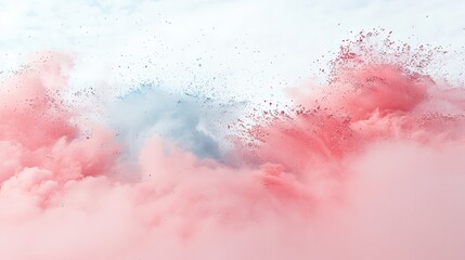Obraz premium Serene Surreality: Delicate Texture in Light Pink and Blue Soft Powder