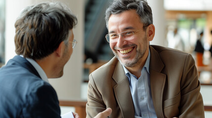 打ち合わせをする2人のビジネスマン