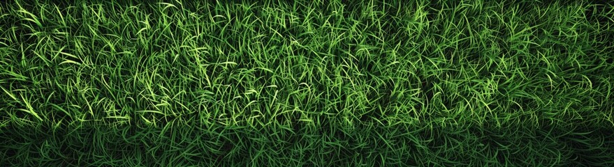 Obraz premium A large green lawn with flat grass, top view, in high resolution with no blur effect. 