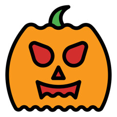Halloween Icon in Filled Line Style