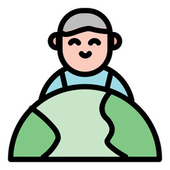 international children day Icon in Filled Line Style