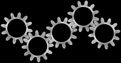 Engrenages sur fond noir  © Unclesam